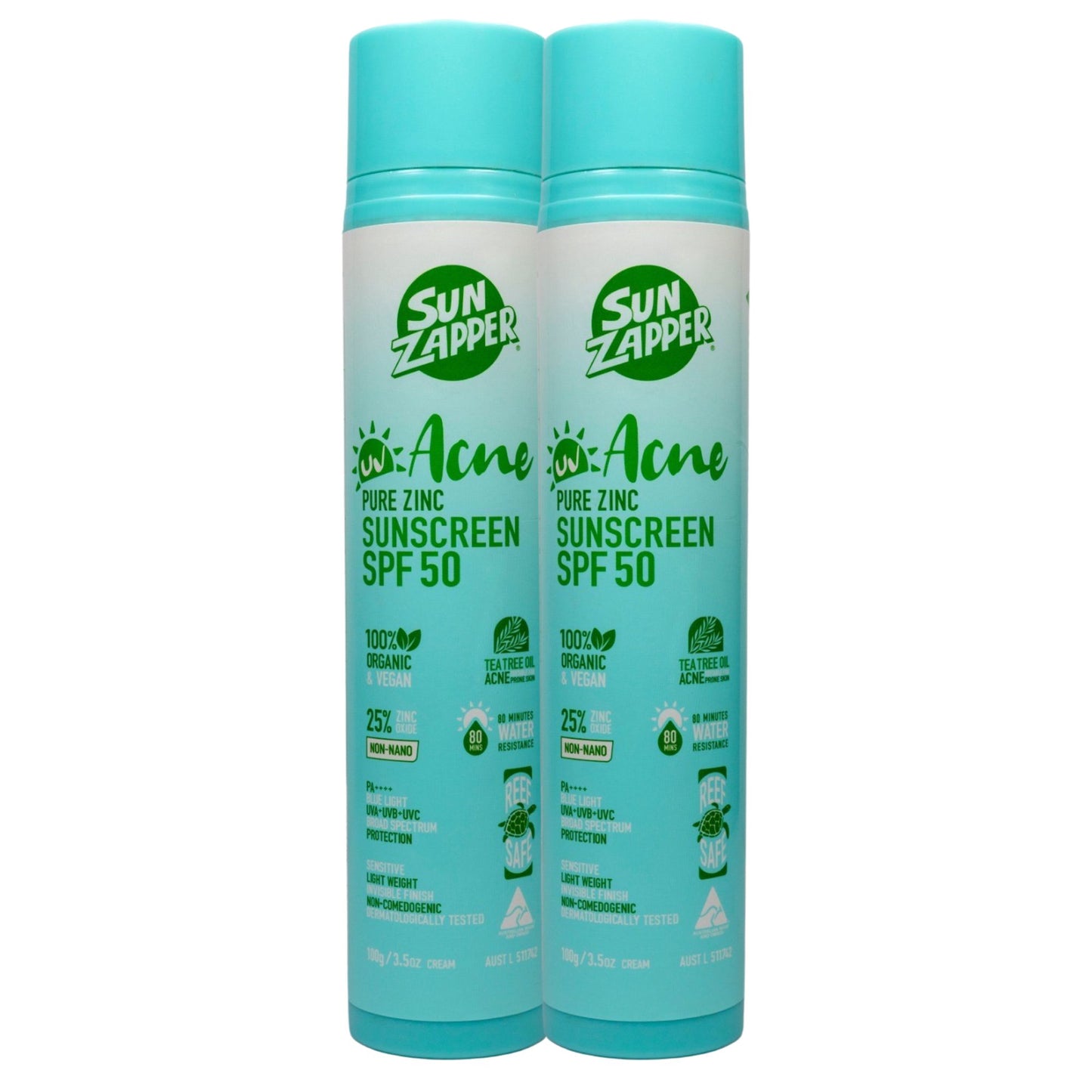 Pure Zinc SPF 50 Acne Non Comedogenic Sun Cream for Sensitive Skin