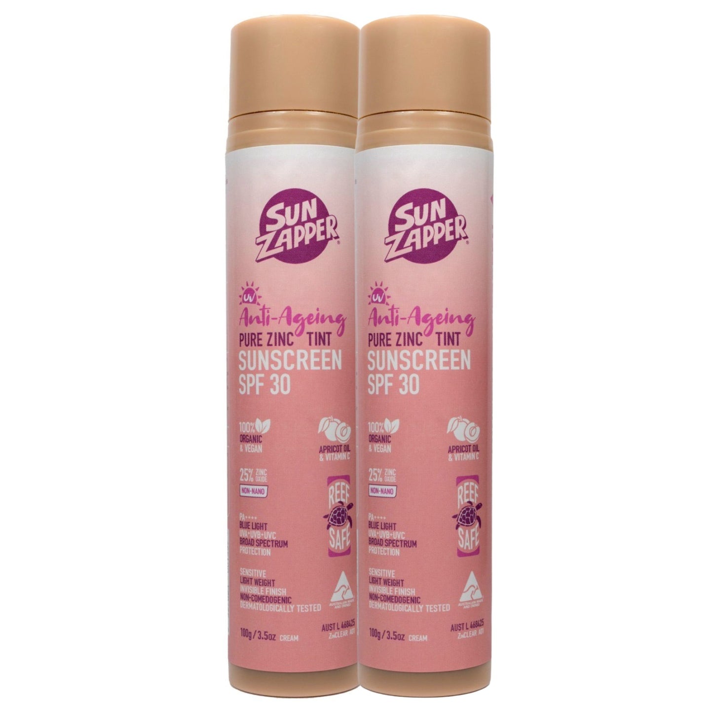 Pure Zinc Anti Ageing Mineral Sunscreen SPF 30 Tinted Sun Cream