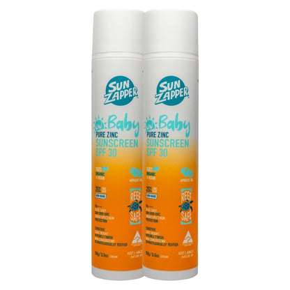 Pure Zinc Natural Baby Mineral Sunscreen | Baby Sun Cream - SPF 30