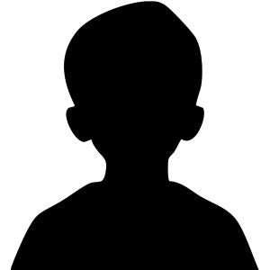 Black silhouette of a person on a background