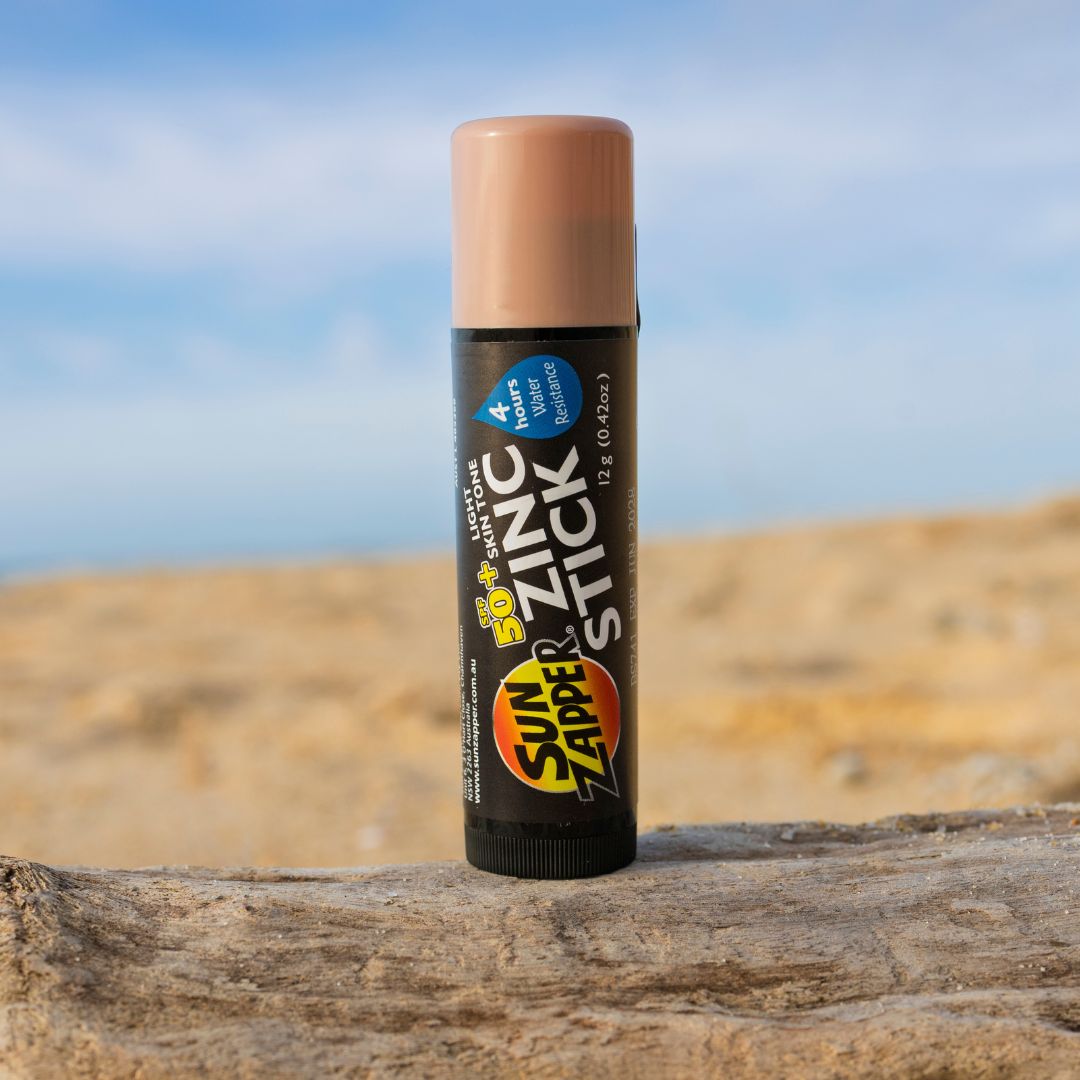 sun zapper zinc stick light skin tone