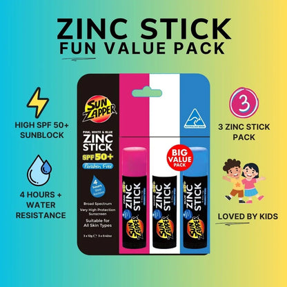 sunzapper zinc oxide sunscreen stick