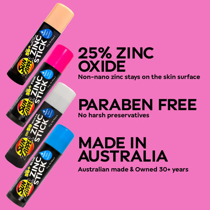 sun zapper color zinc stick beach value pack spf 50+ zinc sunscreen stick